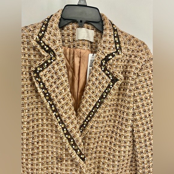 NWT Newtro Mood Fully quilted Lined Embellished Jacket M - Picture 5 of 10